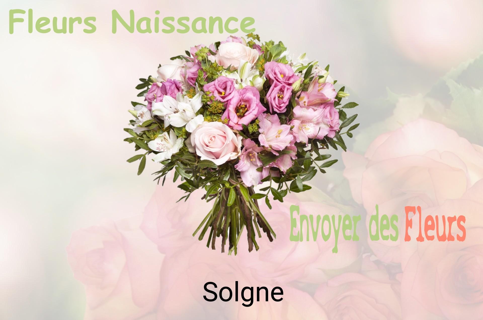 Bouquet de fleurs de naissance livré à Solgne