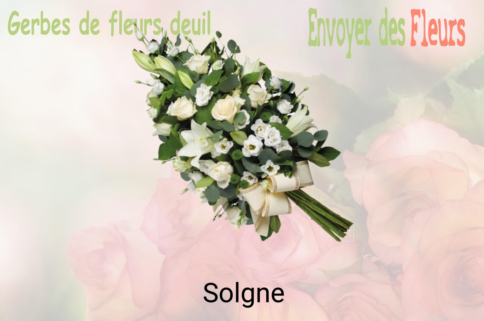 Gerbe de fleurs de deuil livrée à Solgne